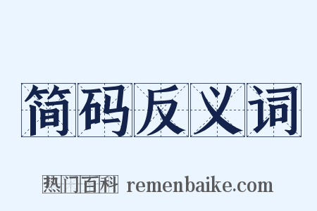 简码反义词是什么意思的图片